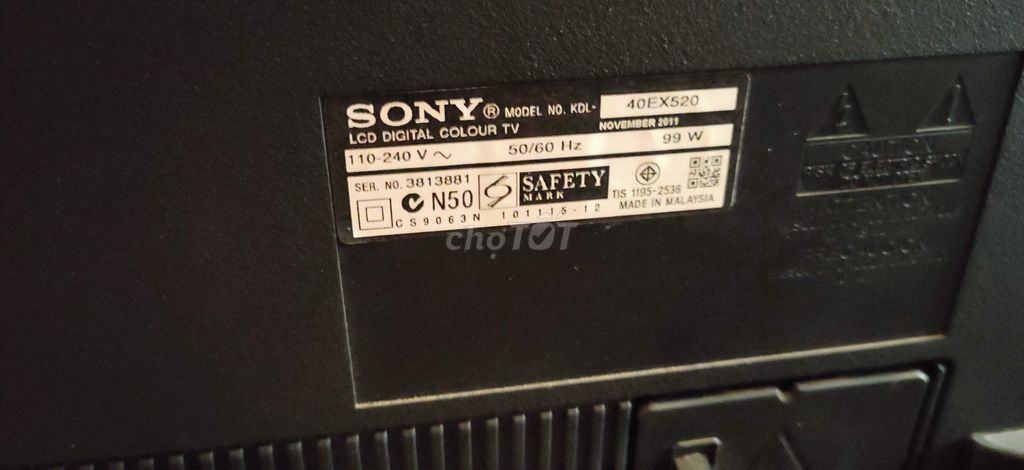 Tivi Sony KDL-40EX520 Full HD Đen. Mua bán Tivi, Âm thanh tại Quận Phú Nhuận Tp Hồ Chí Minh được đăng bởi Đức hình 1