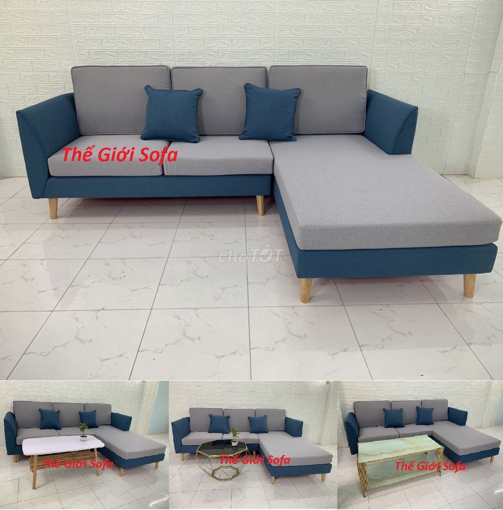 Bộ ghế sofa góc L phối 2 màu dài 2m2 ở Hồ Chí Minh