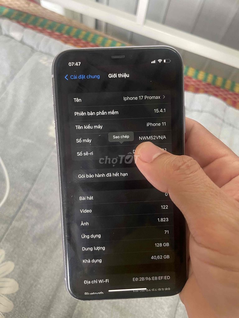 Iphone 11 128G chuẩn zin. Giá siêu đẹp. Mua bán Điện thoại tại Huyện Thới Lai Cần Thơ được đăng bởi Phước Toàn hình 1