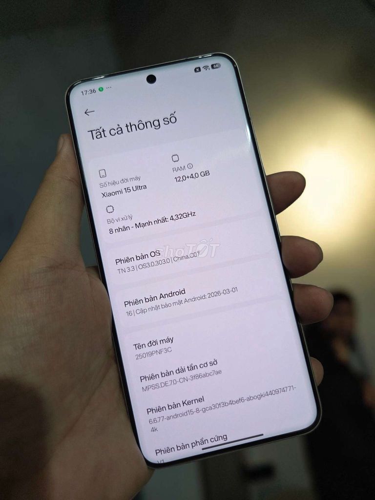 Xiaomi 15 Ultra Fullbox 99% 12/256GB. Mua bán Điện thoại tại Quận 10 Tp Hồ Chí Minh được đăng bởi NaMobile hình 1