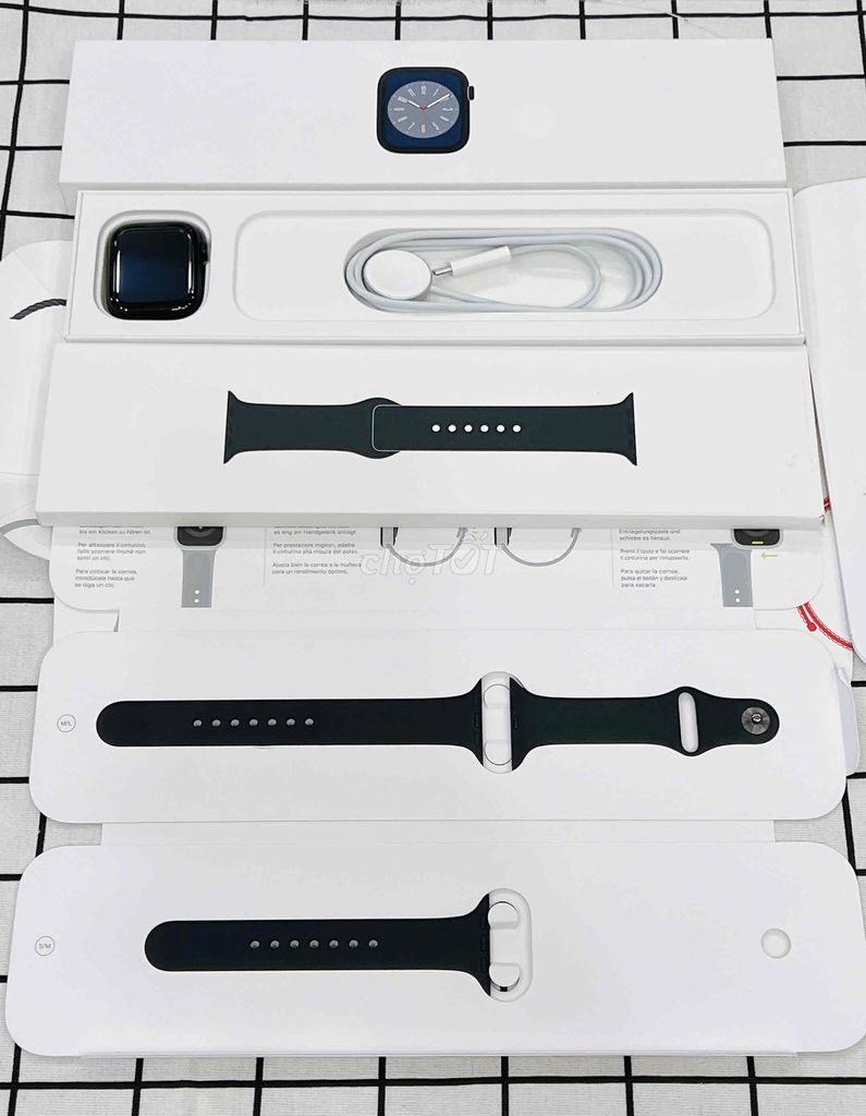 apple wacth S8/45mm nhôm midnight đen fulbox keng