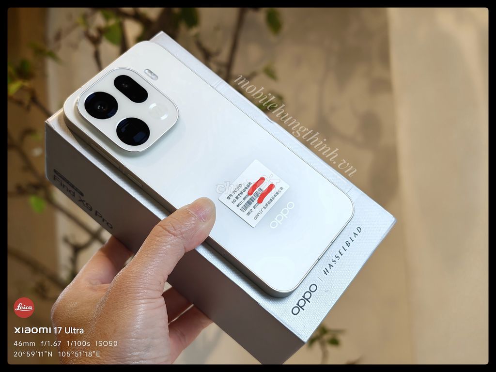 Oppo Find X9 Pro 256GB Trắng đẹp xuất sắc full. Mua bán Điện thoại tại Quận Hoàng Mai Hà Nội được đăng bởi mobilehungthinh hình 1