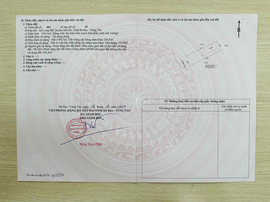 Đất lọt khe khu biệt thự homestay cách bờ kè Phước Hải 2km. Mua bán Đất tại Huyện Đất Đỏ Bà Rịa - Vũng Tàu được đăng bởi Long hình 7