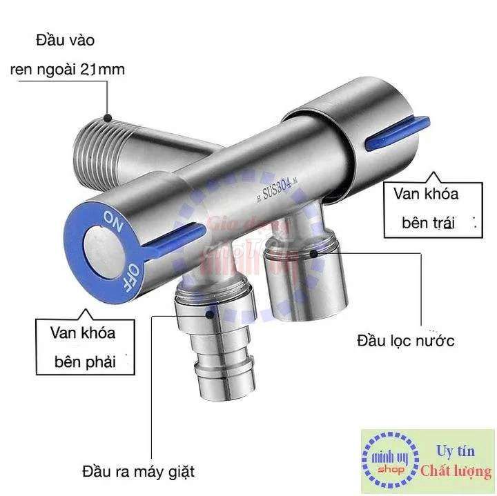 Van Nước 2 Cổng Xả Có Điều Khiển Riêng Biệt