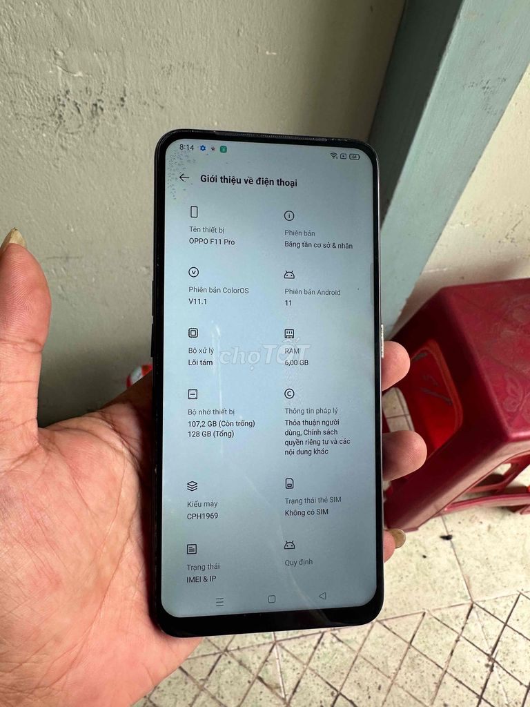 Oppo F11 Pro 128GB Tím xanh. Mua bán Điện thoại tại Thành phố Thủ Đức Tp Hồ Chí Minh được đăng bởi Quốc Tuấn  hình 1