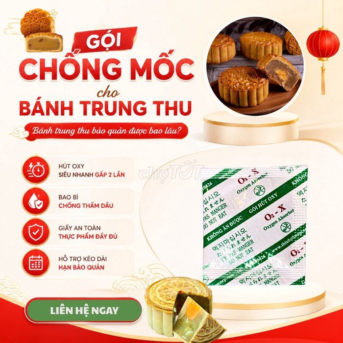 Gói hút oxy O2X chống mốc bánh Trung Thu. Mua bán Đồ ăn, thực phẩm và các loại khác tại Quận 12 Tp Hồ Chí Minh được đăng bởi Công Ty Hút Ẩm Thịnh Phong hình 1