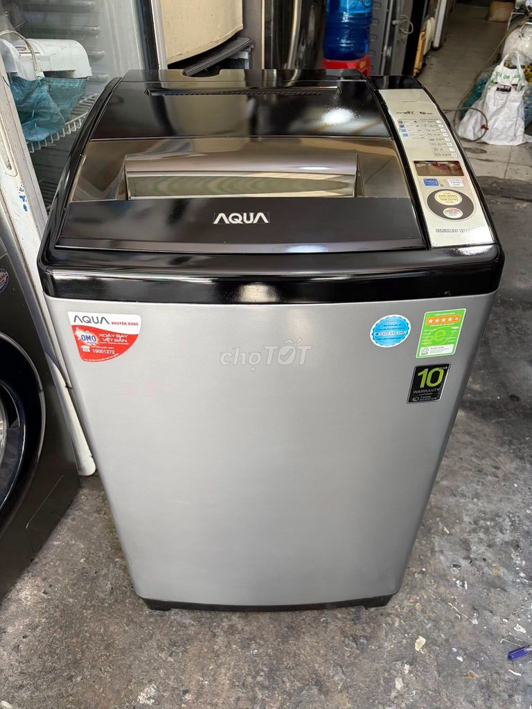 Máy giặt Aqua 9kg cửa trên Xám êm ái. Mua bán Máy giặt tại Quận 5 Tp Hồ Chí Minh được đăng bởi Hội Đồ Điện Tử hình 1