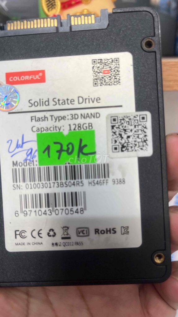 SSD SATA2.5 COLORFUL 128GB SỨC KHỎE 100%