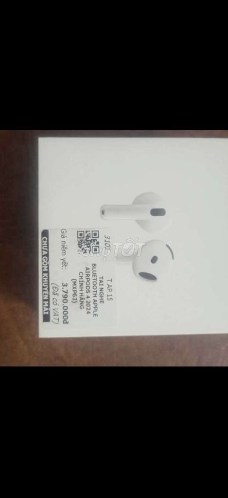 Tai nghe Bluetooth Apple AirPods 4 Trắng. Mua bán Tivi, Âm thanh tại Thành phố Thái Bình Thái Bình được đăng bởi Nam Anh hình 1