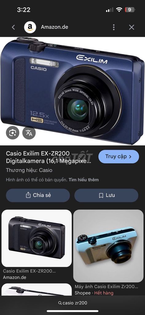 Máy ảnh Casio Exilim EX-ZR200. Mua bán Máy ảnh, Máy quay tại Huyện Tân Biên Tây Ninh được đăng bởi Dinh thi hong loan  hình 1