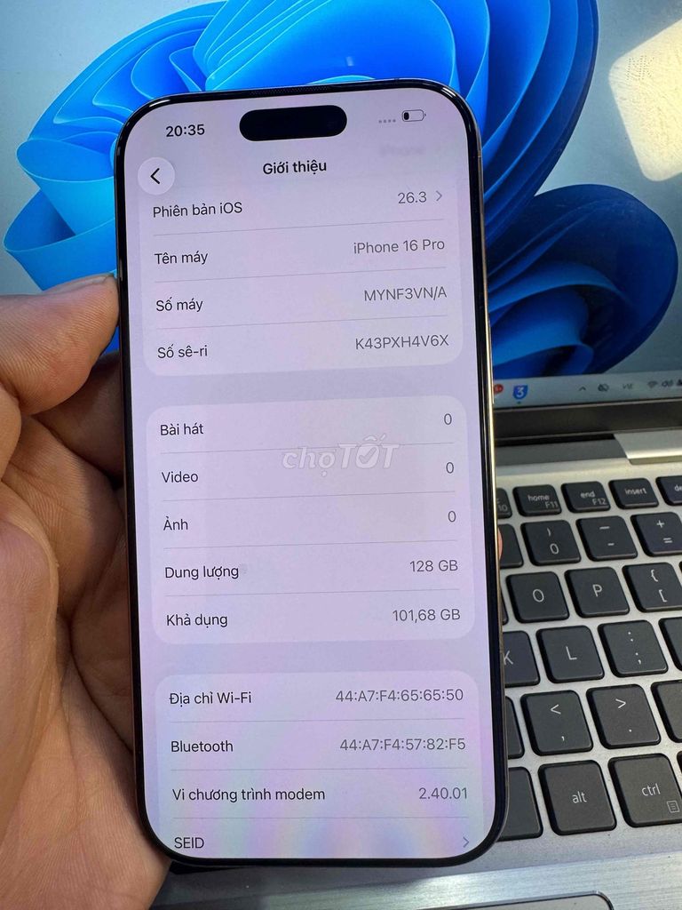 iPhone 16 Pro 128GB Vàng. Mua bán Điện thoại tại Quận 6 Tp Hồ Chí Minh được đăng bởi QUỐC THIÊN BÁN GÓP 0 ĐỒNG  hình 1