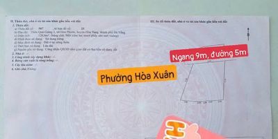 Chính chủ lô ✨ngang 9m✨ nở hậu, Quá Giáng 1, phường Hoà Xuân. Mua bán đất tại Quận Cẩm Lệ Đà Nẵng được đăng bởi MIẾU BÔNG LAND