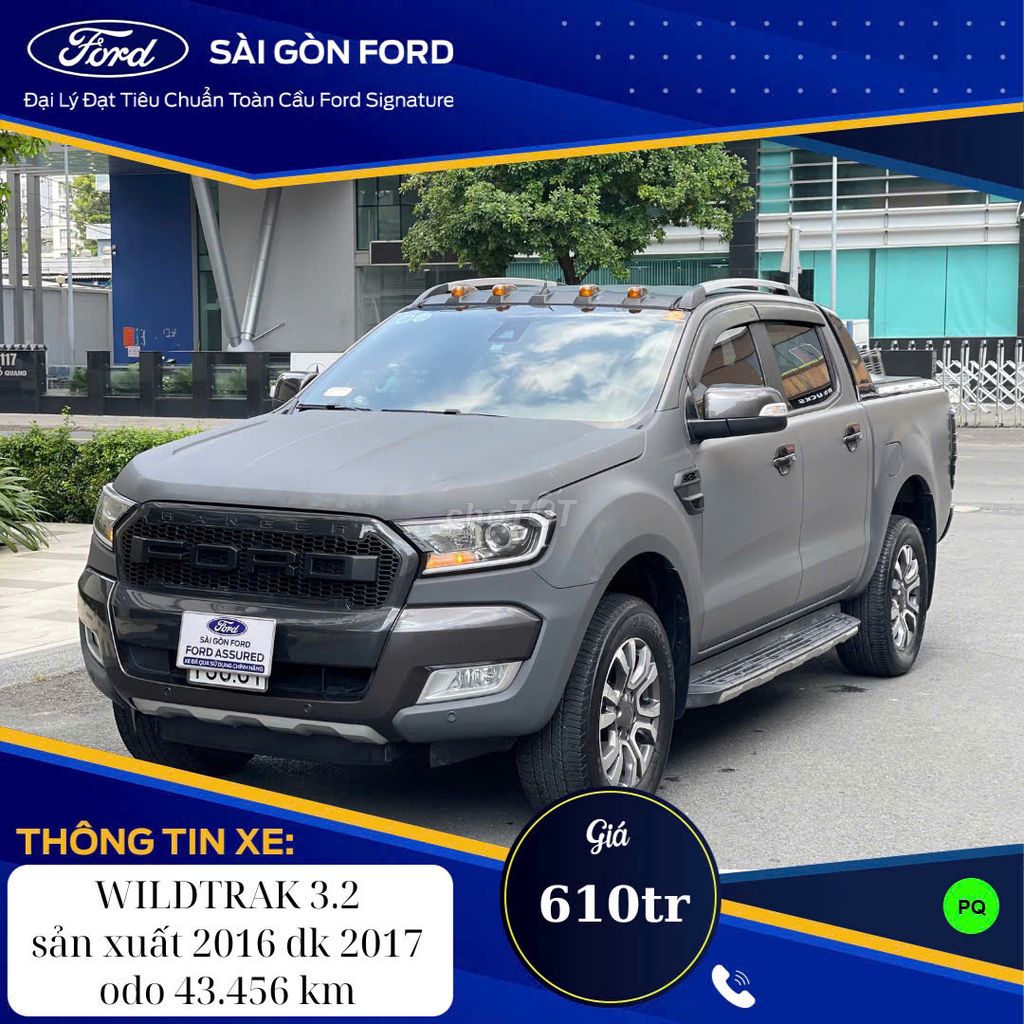 Ranger Wildtrak 3.2L - Đ.ký 2017 Odo 43.000km