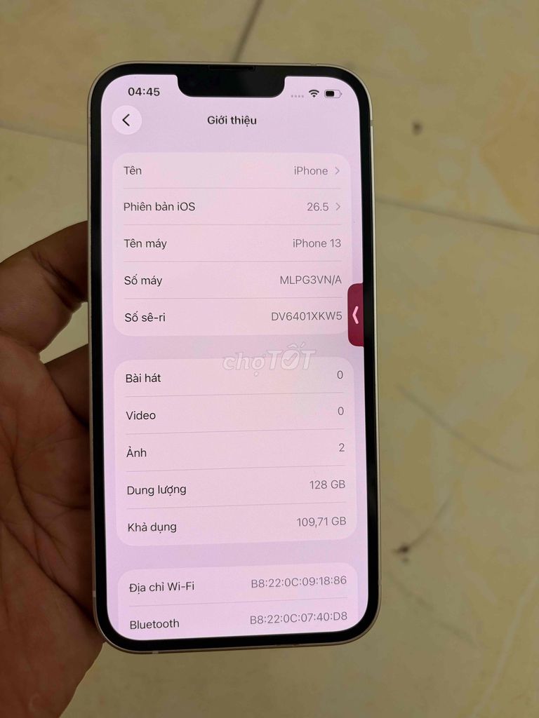 Apple iPhone 13 128GB Trắng 99%. Mua bán Điện thoại tại Thành phố Thủ Dầu Một Bình Dương được đăng bởi Thông hình 1