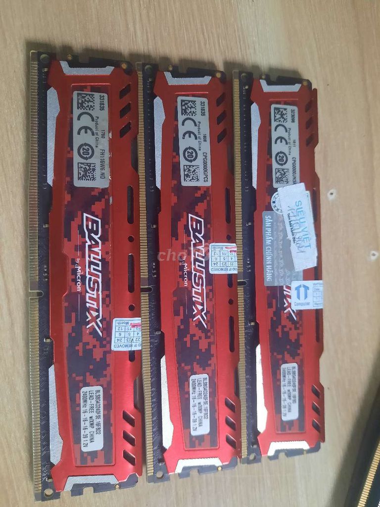 RAM Ballistix 8GB DDR4 2400MHz Đỏ. Mua bán Linh kiện (RAM, Card...) tại Quận Tân Phú Tp Hồ Chí Minh được đăng bởi Lê hình 1