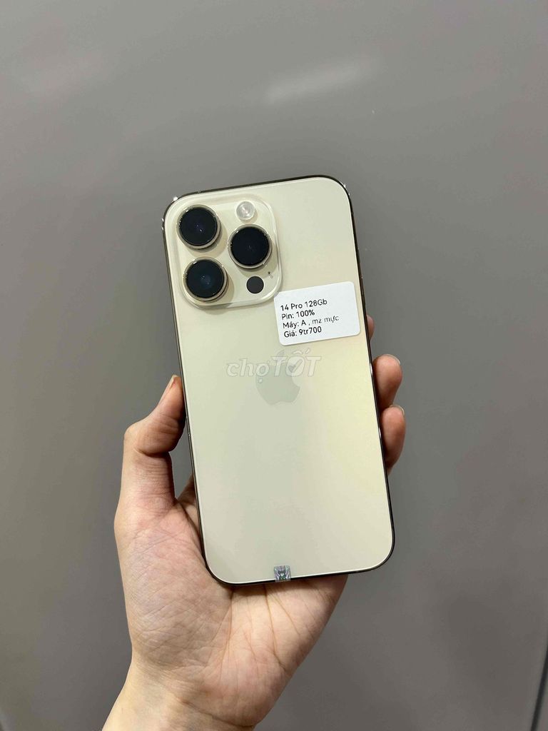 iPhone 14 Pro 128GB Màn Mực Zin Đẹp LLA Vàng Gold. Mua bán Điện thoại tại Huyện Hóc Môn Tp Hồ Chí Minh được đăng bởi SIRI STORE HCM hình 1