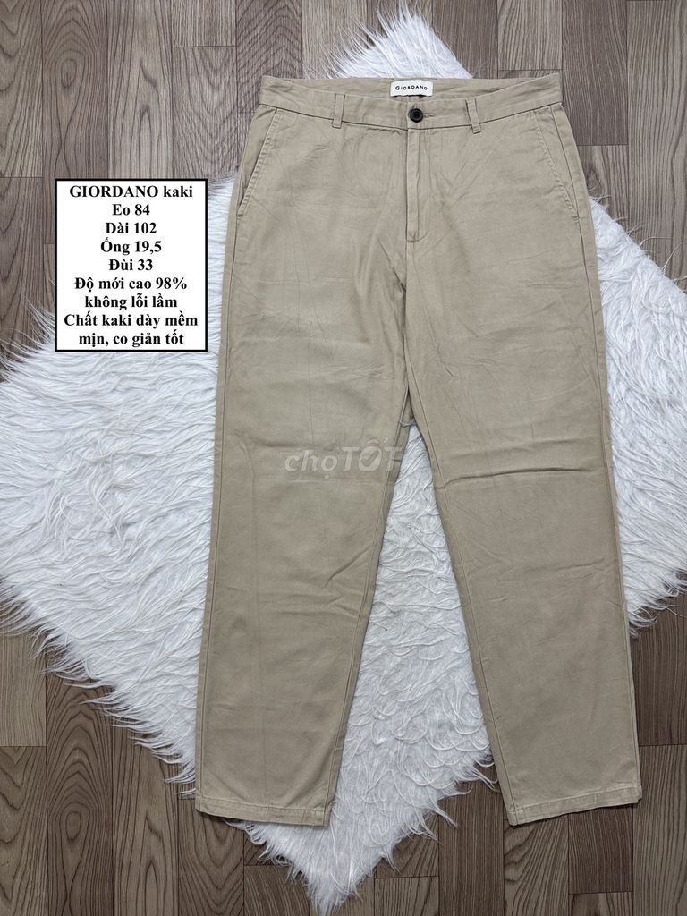 Quần kaki nam GIORDANO, Size 32. Mua bán Quần áo tại Huyện Châu Thành Tiền Giang được đăng bởi BI ĐỒ SI HIỆU CHÍNH HÃNG hình 1