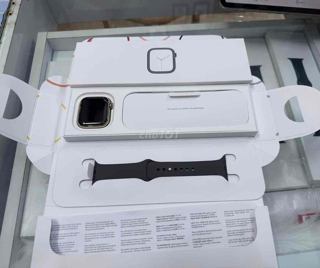 Bán apple watch sr9:45 Thép gold Lte Esim new