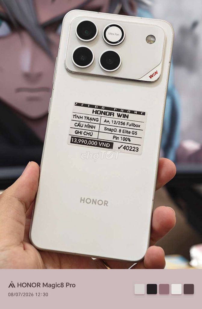 Honor Win 12GB/256GB Trắng SnapD. 8 Elite G5. Mua bán Điện thoại tại Quận Ninh Kiều Cần Thơ được đăng bởi Zelda Phone hình 1