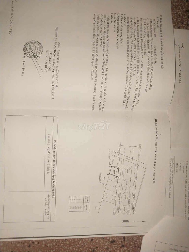 Đất Shr 8 x 8m 70m2. Đường 16m Tô Ngọc Vân