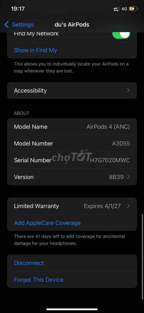 Apple AirPods 4 (ANC) Trắng 98%. Mua bán Tivi, Âm thanh tại Quận 5 Tp Hồ Chí Minh được đăng bởi Thành hình 1