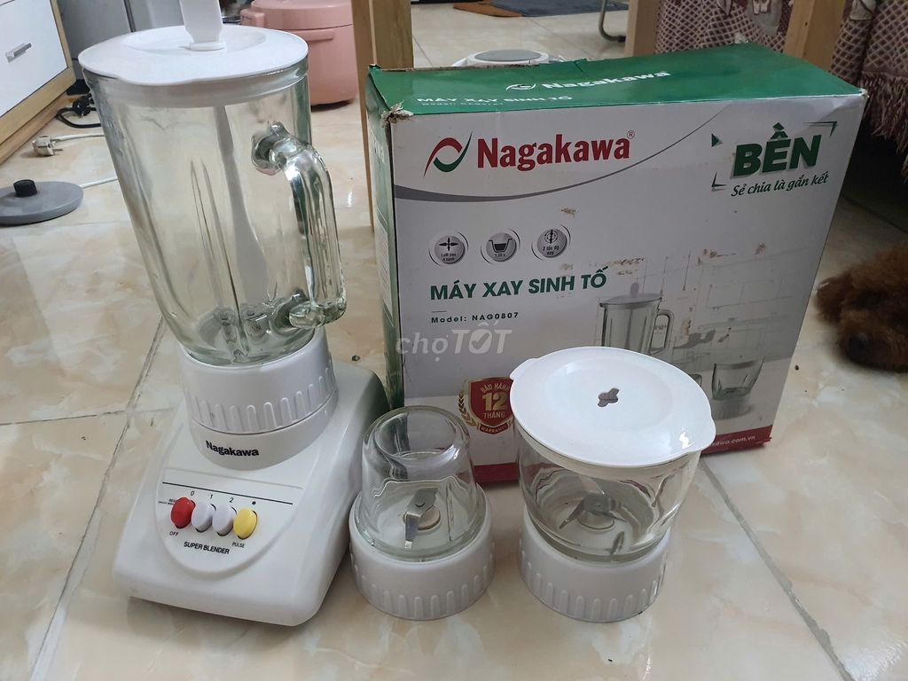 Máy xay sinh tố 3 cối Nagakawa