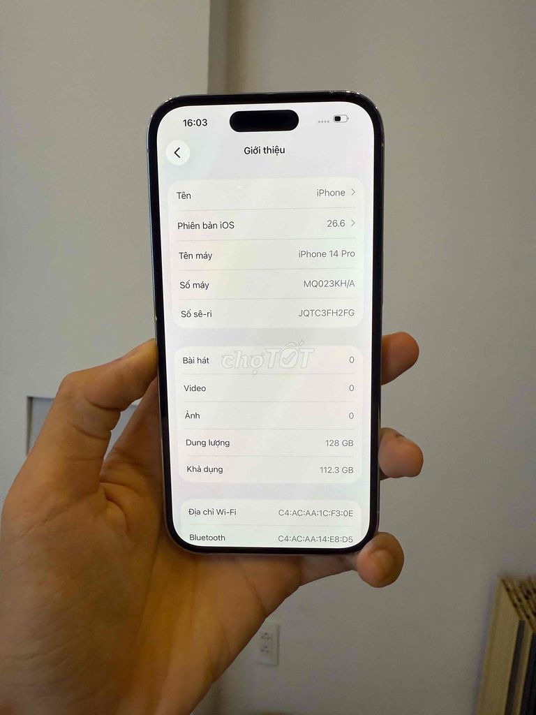 Apple iPhone 14 Pro 128GB Trắng. Mua bán Điện thoại tại Quận Lê Chân Hải Phòng được đăng bởi Nghiêm Thượng Mobile hình 1