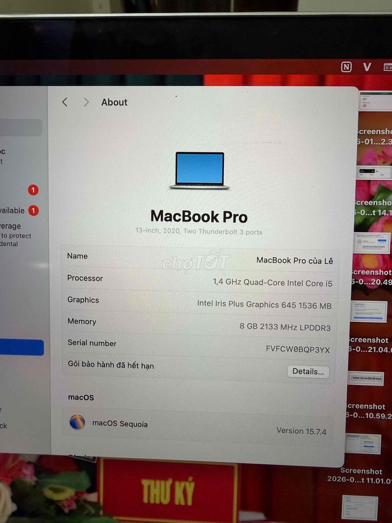 Apple MacBook Pro i5 8GB. Mua bán Laptop tại Quận Cầu Giấy Hà Nội được đăng bởi Drngoclinh hình 1