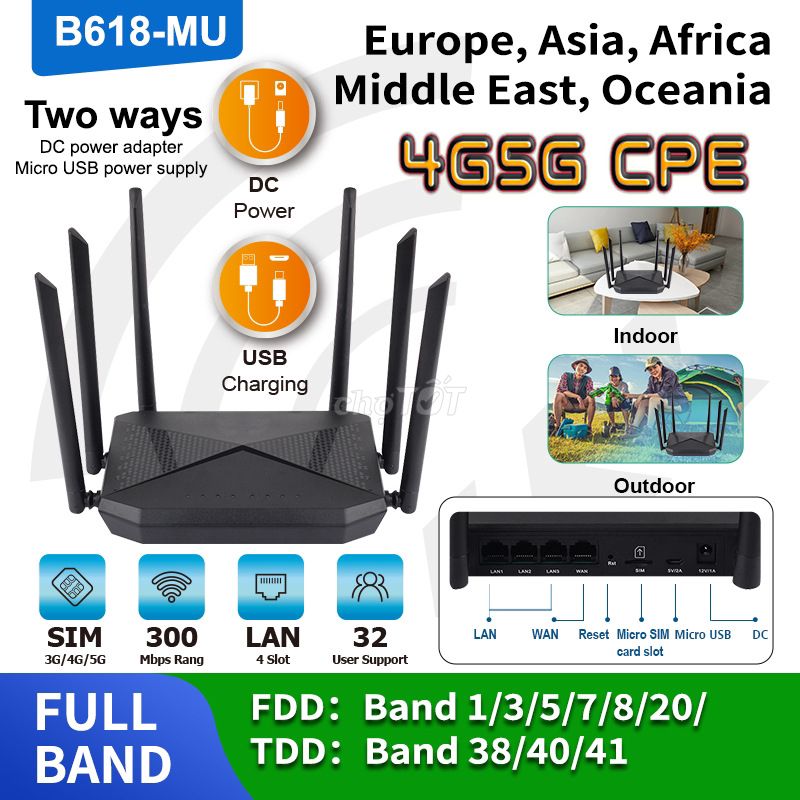 Cục phát wifi từ sim 4G LTE B618 có 4 cổng WAN/LAN. Mua bán Phụ kiện (Màn hình, Chuột...) tại Quận Nam Từ Liêm Hà Nội được đăng bởi Candy hình 1