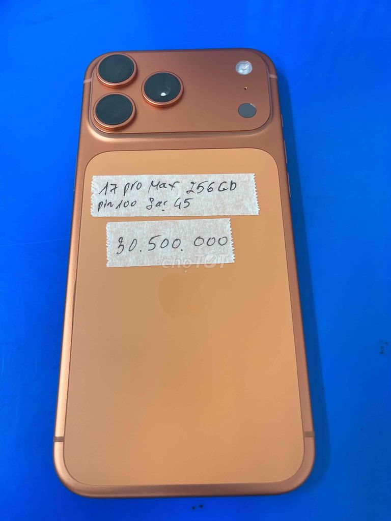 Iphone 17 ProMax 256gb 99,99% zin áp sạc 45 lần. Mua bán Điện thoại tại Quận Ninh Kiều Cần Thơ được đăng bởi Cầm Đồ Anh Quý hình 1