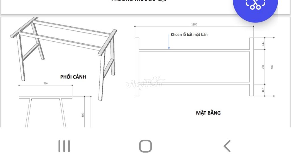 Chân bàn văn phòng 120x60 sắt sơn tĩnh điện