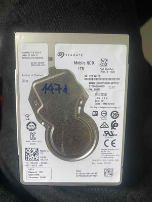 Ổ cứng Hdd 1tb-2.5. Mua bán Linh kiện (RAM, Card...) tại Huyện Hóc Môn Tp Hồ Chí Minh được đăng bởi Hải Long