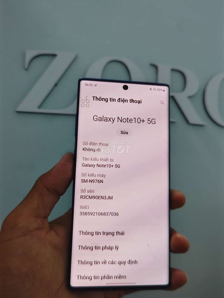 Samsung Note 10 Plus 5G 12GB/256GB Xanh. Mua bán Điện thoại tại Thành phố Sóc Trăng Sóc Trăng được đăng bởi ZORO CHUYÊN SỌC hình 1