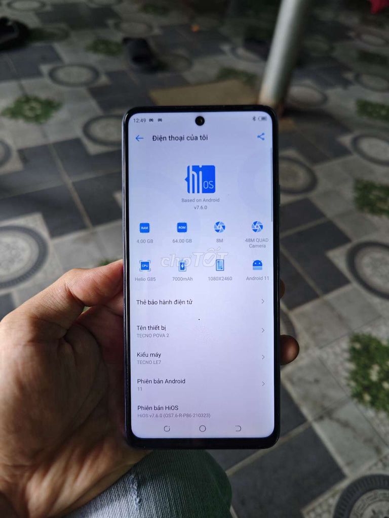 Tecno Pova 2 64GB Xám. Mua bán Điện thoại tại Quận 10 Tp Hồ Chí Minh được đăng bởi cường hình 1