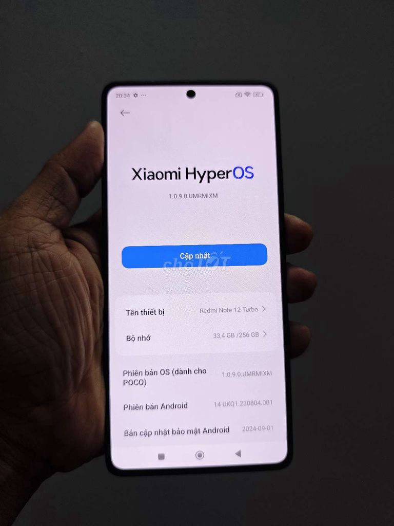 Redmi Note 12 Turbo 12/256G rom Q.Tế zinn .có ship