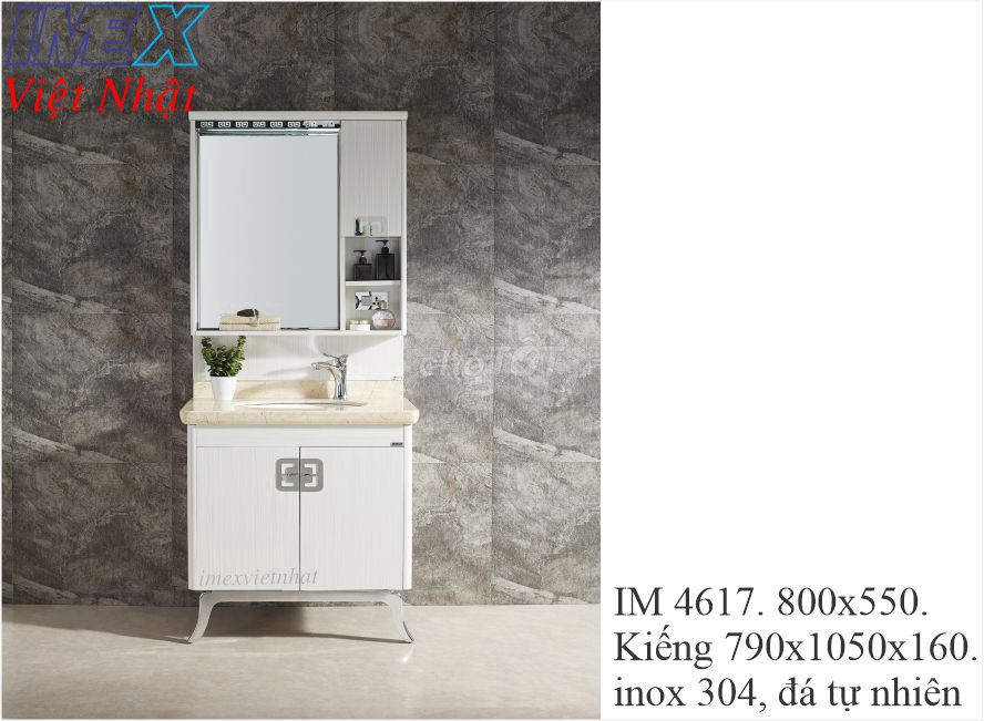 Bộ lavabo tủ inox 304 IMEX Việt Nhật IM 4617