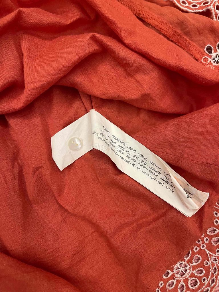Váy Zara đỏ cam, size XS, 100% cotton. Mua bán Quần áo tại Huyện Thuỷ Nguyên Hải Phòng được đăng bởi Hoàng Yến hình 2