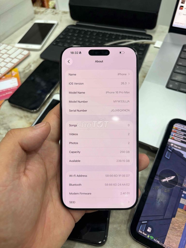 iPhone 16 Pro Max 256GB Đen Mỹ. Mua bán Điện thoại tại Huyện Thanh Trì Hà Nội được đăng bởi Đoàn Xuân Tùng hình 1