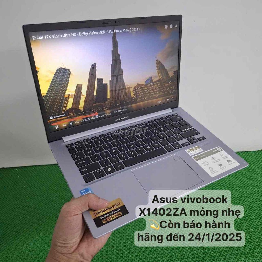 Laptop asus như mới i3 12th 8/256 14 icnh Đẹp Zin