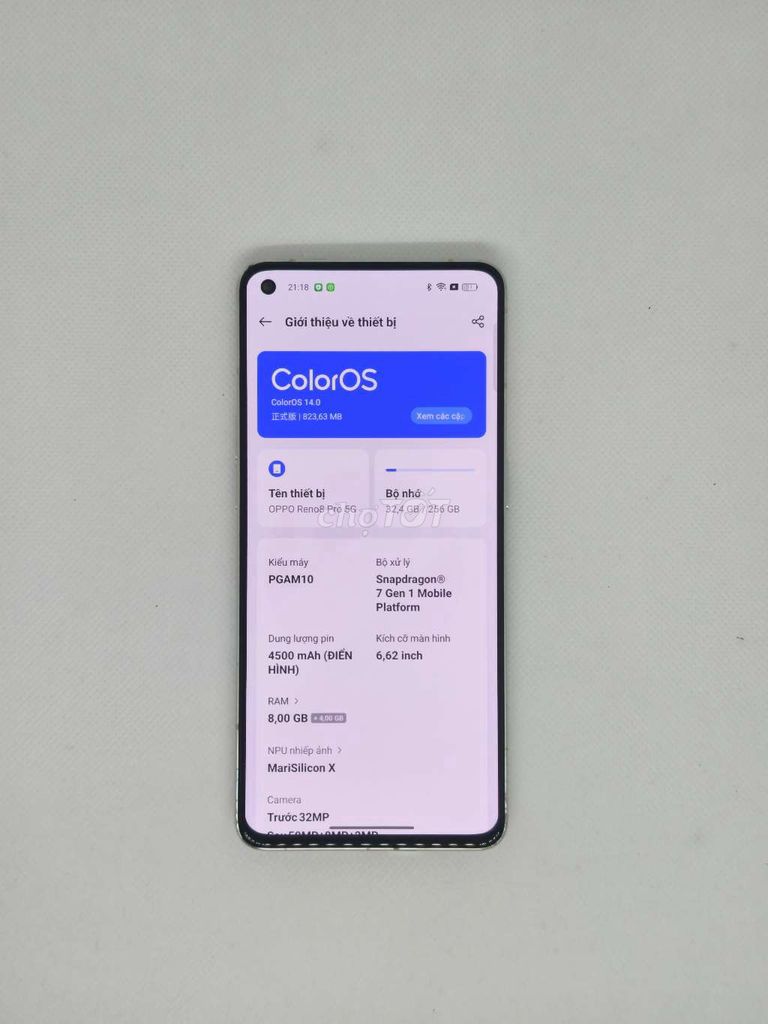 OPPO Reno8 Pro 5G 8/256GB trắng, ship toàn quốc. Mua bán Điện thoại tại Quận Thanh Xuân Hà Nội được đăng bởi Đỗ Mạnh Nhuận hình 1