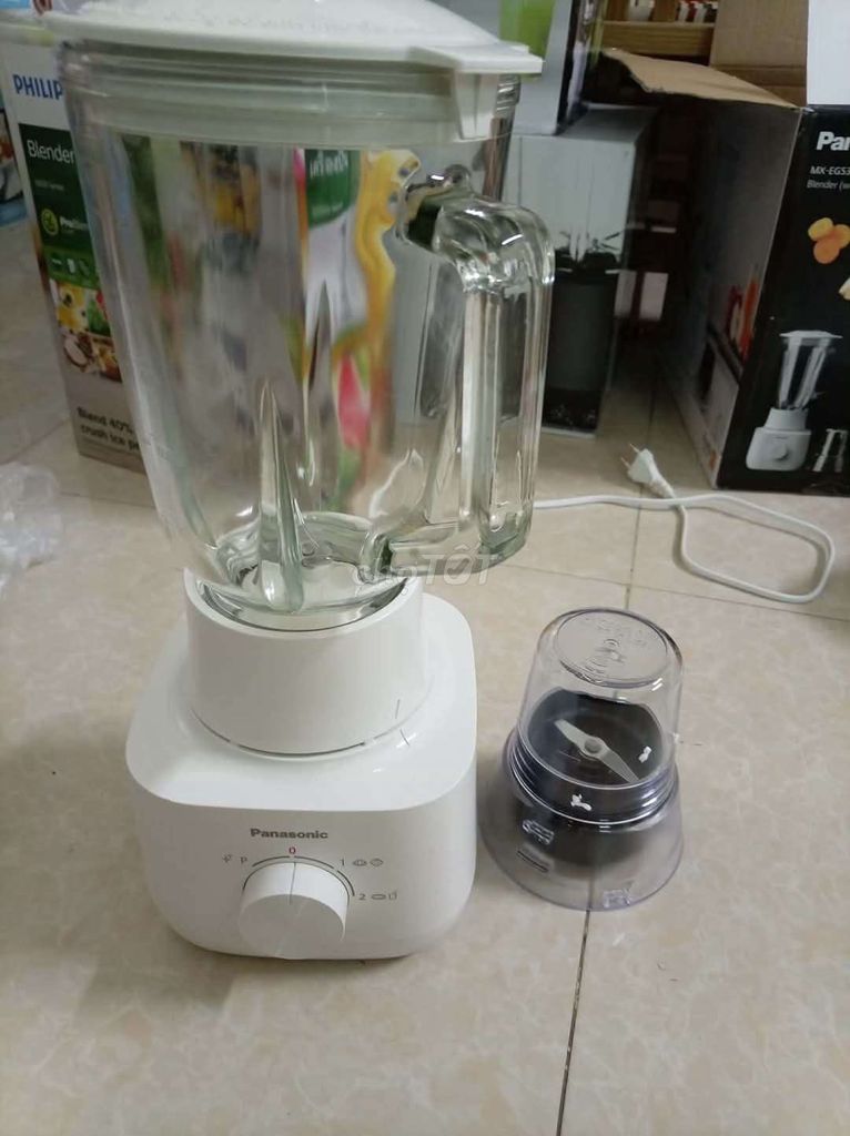 Máy xay sinh tố Panasonic Trắng 2 cối. Mua bán Bếp, lò, đồ điện nhà bếp tại Quận Cẩm Lệ Đà Nẵng được đăng bởi Võ Thị Hòa hình 1