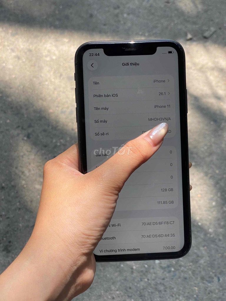 Apple iPhone 11 128GB Đen Đã sử dụng. Mua bán Điện thoại tại Thị xã Bến Cát Bình Dương được đăng bởi Đỗ Bằng hình 1