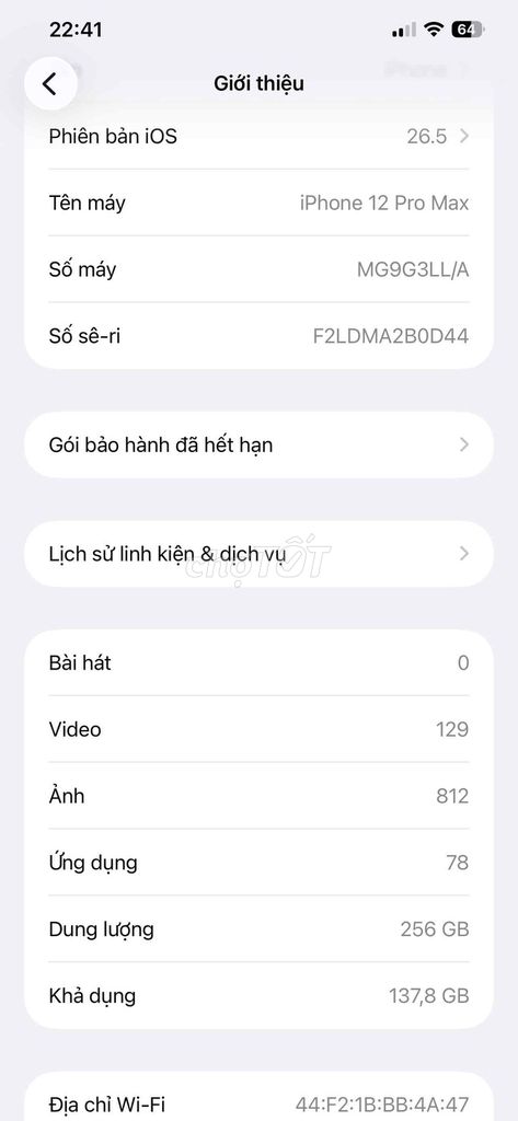 iPhone 12 Pro Max 256GB. Mua bán Điện thoại tại Huyện Vĩnh Bảo Hải Phòng được đăng bởi vu duy son hình 1