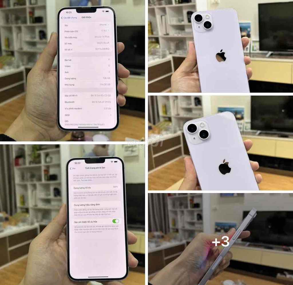 Apple iPhone 14 Plus 128GB Tím FULLBOX 12/2025. Mua bán Điện thoại tại Quận Thanh Xuân Hà Nội được đăng bởi Nguyễn Huy Dũng hình 1