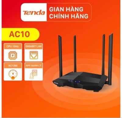 Phát Wifi Tenda AC10 5dBi, 1200Mbps, 2 Băng Tần