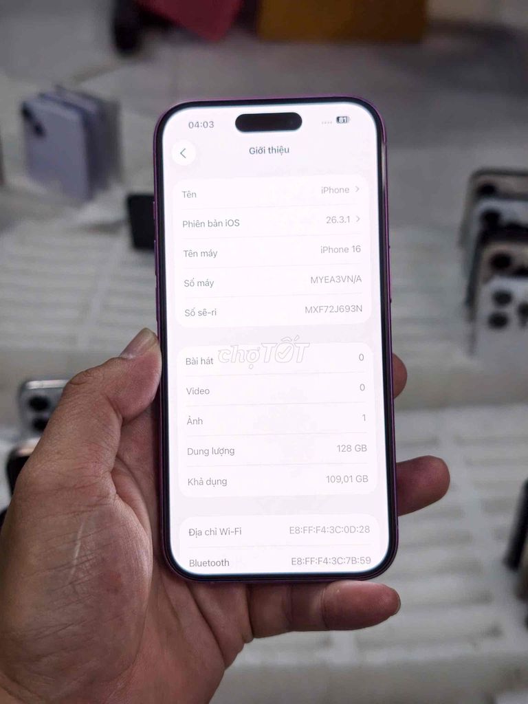 16 128g zin áp pin 100. Mua bán Điện thoại tại Thành phố Dĩ An Bình Dương được đăng bởi nguyễn phương hình 1