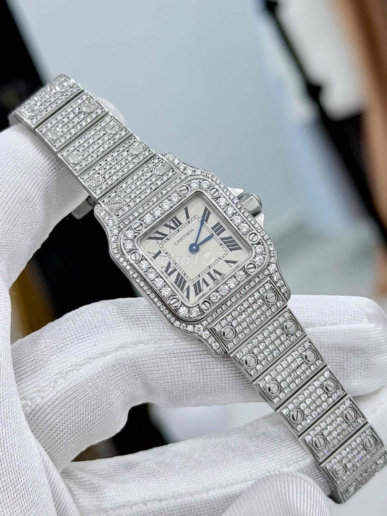 Cartier Santos Galbee Nữ Kim cương Thép. Mua bán Đồng hồ tại Quận Bình Thạnh Tp Hồ Chí Minh được đăng bởi Bảo Tuấn hình 1