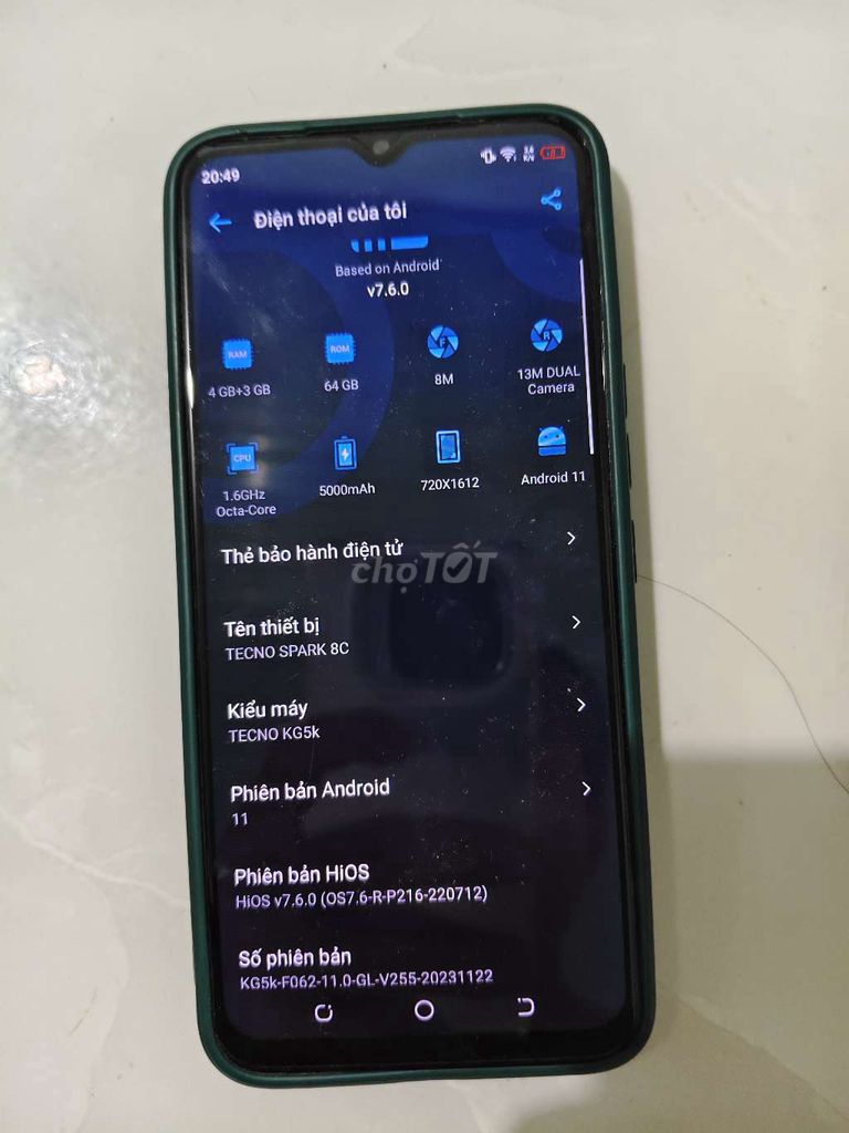 Tecno Spark 8C 64GB Xanh lá. Mua bán Điện thoại tại Huyện Châu Đức Bà Rịa - Vũng Tàu được đăng bởi Toàn hình 1