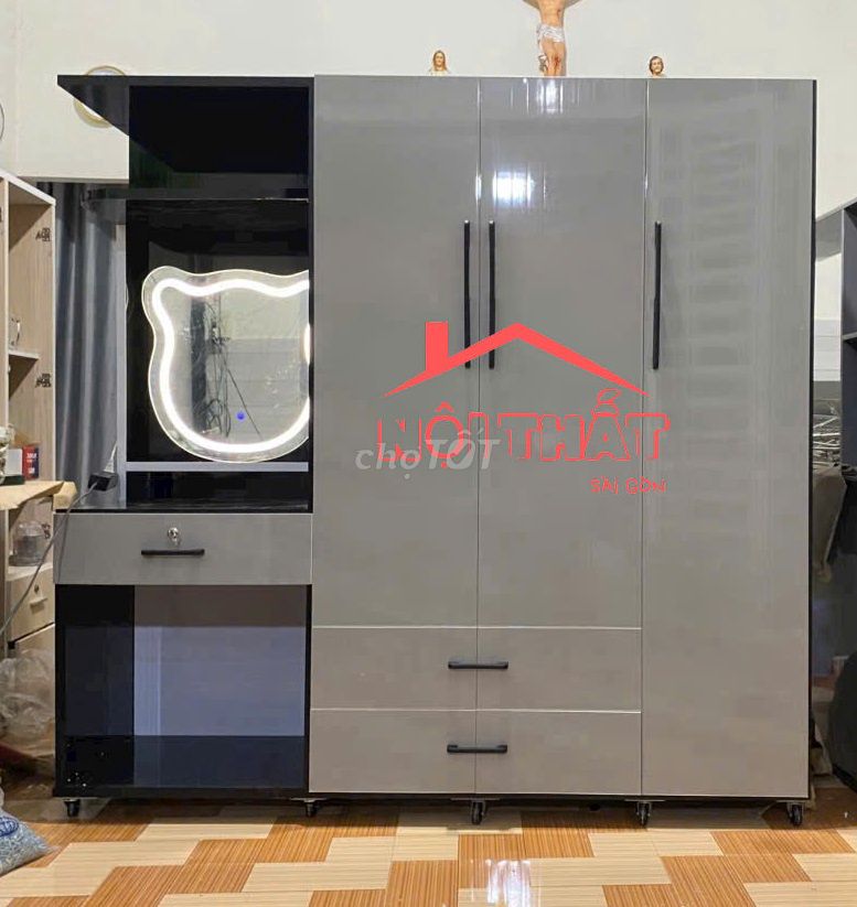Tủ quần áo Nhựa Xám Mới. Mua bán Tủ, kệ gia đình tại Quận 6 Tp Hồ Chí Minh được đăng bởi Nội thất giá xưởng hình 1