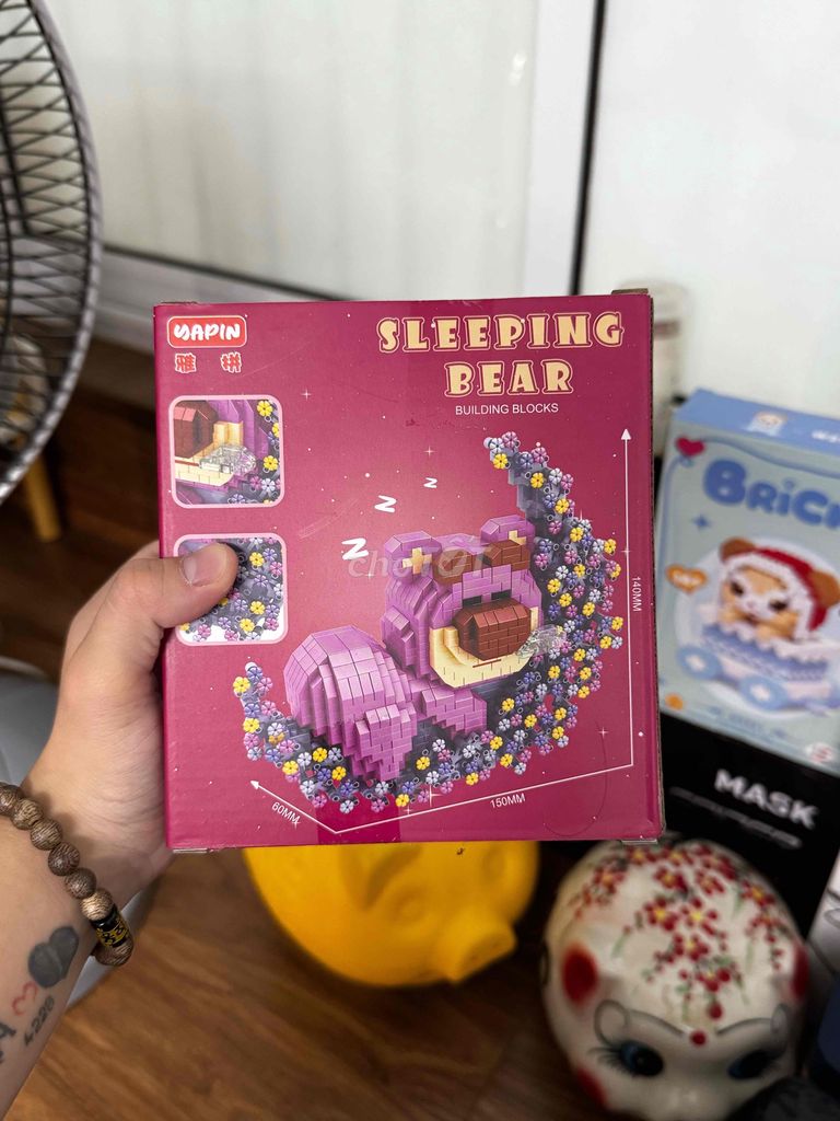 Đồ chơi lắp ráp Sleeping Bear Tím